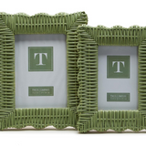 Green Wicker Weave Photo Frame