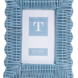 Blue Wicker Weave Photo Frame