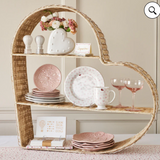 Juliska Provence Rattan Heart Shelving Unit