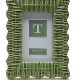 Green Wicker Weave Photo Frame