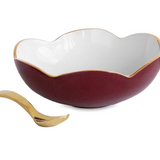 Encanto Amelia Mini Bowl w/spoon (Bordeaux and White)