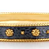 Berry Classic Hinged Bangle -  Gold/MIdnight
