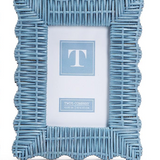 Blue Wicker Weave Photo Frame