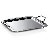 Manetta Steel and Brass Tray-Polished Nickel