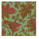 Paisley Leave Sage Green Linen Cocktail Napkin