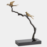Perched Sparrows-Bronze/Brass