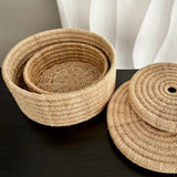 Woven Basket With Lid